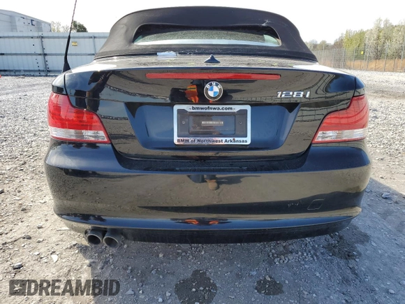 2009 BMW 1 Series 128i with VIN WBAUL73549VJ75437, listed as a Copart auction lot 49724985 with Not provided miles and Salvage title. Bid and sale history available at DreamBid. Image 6.