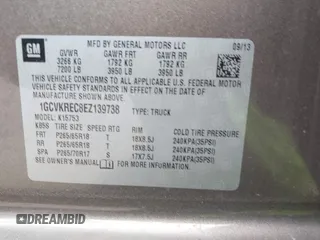 2014 Chevrolet Silverado 1500 LT with VIN 1GCVKREC8EZ139738, listed as a IAAI auction lot 41690917 with 137,519 mi miles. Bid and sale history available at carsss.com. Image 9.
