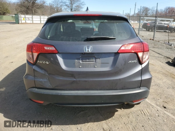 2017 Honda HR-V LX with VIN 3CZRU6H34HM708364, listed as a Copart auction lot 49602205 with 42,117 mi miles and Salvage Title. Bid and sale history available at carsss.com. Image 6.