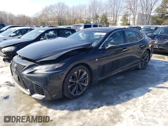 2018 Lexus LS 500 z VIN JTHC51FF4J5001820, wystawiony jako Copart lot #45569585 z przebiegiem 95 505 mil mil oraz Szkody całkowita. Historia ofert i sprzedaży dostępna na DreamBid. Obrazek 1.