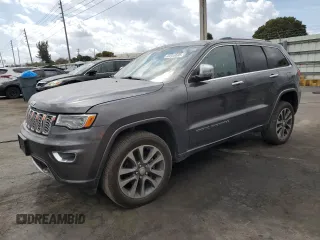 2017 Jeep Grand Cherokee Overland with VIN 1C4RJFCG4HC927741, listed as a Copart auction lot 45953695 with 68,834 mi miles and Salvage Title. Bid and sale history available at carsss.com. Image 1.