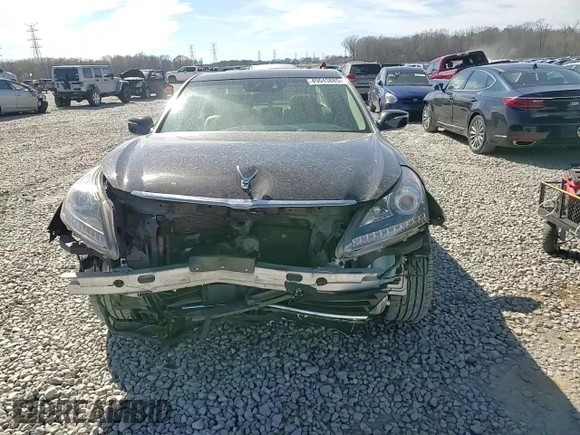 2014 Hyundai Equus Signature with VIN KMHGH4JH6EU077924, listed as a Copart auction lot 49043885 with 101,753 mi miles and Salvage Title. Bid and sale history available at DreamBid. Image 11.