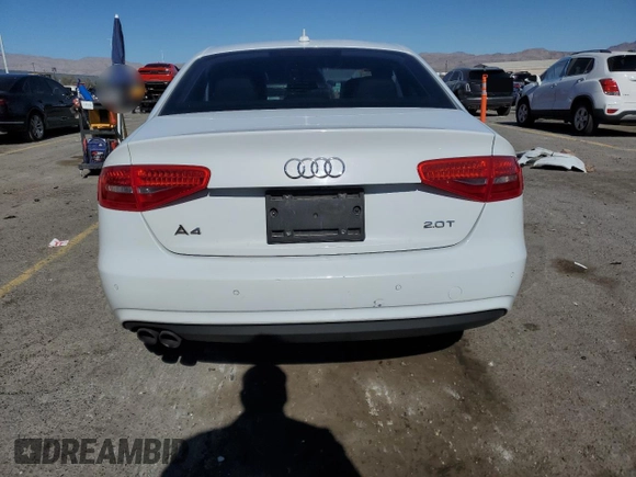 2013 Audi A4 Premium Plus with VIN WAUEFAFL8DN039856, listed as a Copart auction lot 44357595 with 0 mi miles and Salvage Title. Bid and sale history available at carsss.com. Image 6.