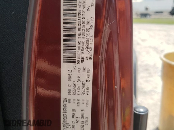2007 Jeep Wrangler Unlimited X with VIN 1J4GA39187L161451, listed as a Copart auction lot 55280905 with 214,660 mi miles and Salvage Title. Bid and sale history available at DreamBid. Image 14.