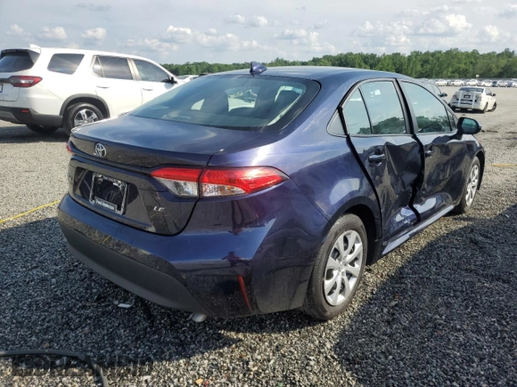 2024 Toyota Corolla LE with VIN 5YFB4MDE7RP151110, listed as a Copart auction lot 55404665 with 19,097 mi miles and Salvage title. Bid and sale history available at DreamBid. Image 3.