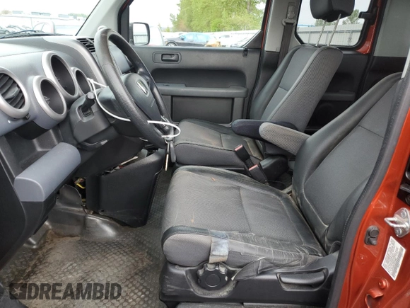2005 Honda Element EX with VIN 5J6YH28615L029801, listed as a Copart auction lot 54927895 with 164,360 mi miles and Salvage Title. Bid and sale history available at DreamBid. Image 7.