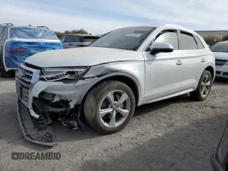 2020 Audi Q5 Premium with VIN WA1ANAFY2L2036350, listed as a Copart auction lot 42344805 with 57,517 mi miles and Salvage Title. Bid and sale history available at carsss.com. Image 1.
