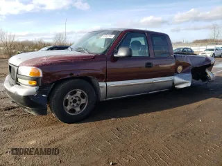 1999 GMC New Sierra 1500 SLE with VIN 2GTEC19TXX1543015, listed as a Copart auction lot 85465164 with 144,396 mi miles and Salvage Title. Bid and sale history available at carsss.com. Image 1.