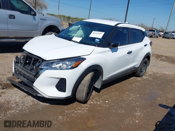 2024 Nissan Kicks S with VIN 3N1CP5BV1RL584152, listed as a IAAI auction lot 41663607 with 1,379 mi miles and . Bid and sale history available at carsss.com. Image 2.