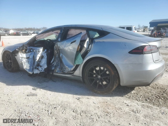 2024 Tesla Model S with VIN 5YJSA1E56RF541102, listed as a Copart auction lot 42584275 with 0 mi miles and Salvage Title. Bid and sale history available at carsss.com. Image 2.