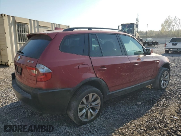 2004 BMW X3 3.0i with VIN WBXPA93414WA66144, listed as a Copart auction lot 78167274 with 0 mi miles and Salvage Title. Bid and sale history available at carsss.com. Image 3.