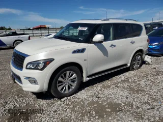 2015 Infiniti QX80 z VIN JN8AZ2NE1F9087040, wystawiony jako Copart lot #57288095 z przebiegiem 191 583 mil mil oraz Szkoda całkowita • Salvage title. Historia ofert i sprzedaży dostępna na DreamBid. Obrazek 1.