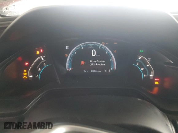 2020 Honda Civic LX z VIN 2HGFC2F60LH569330, wystawiony jako Copart lot #56819195 z przebiegiem 64 244 mil mil oraz Szkoda całkowita • Salvage title. Historia ofert i sprzedaży dostępna na DreamBid. Obrazek 9.
