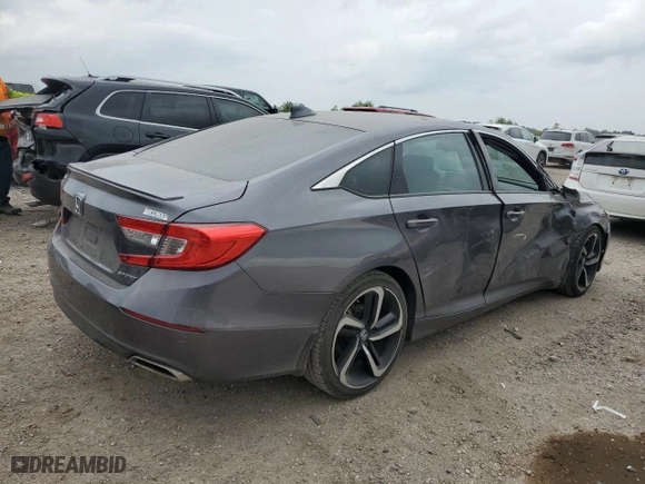 2020 Honda Accord Sedan Sport with VIN 1HGCV1F35LA104697, listed as a Copart auction lot 53745275 with 72,567 mi miles and Salvage Title. Bid and sale history available at carsss.com. Image 3.