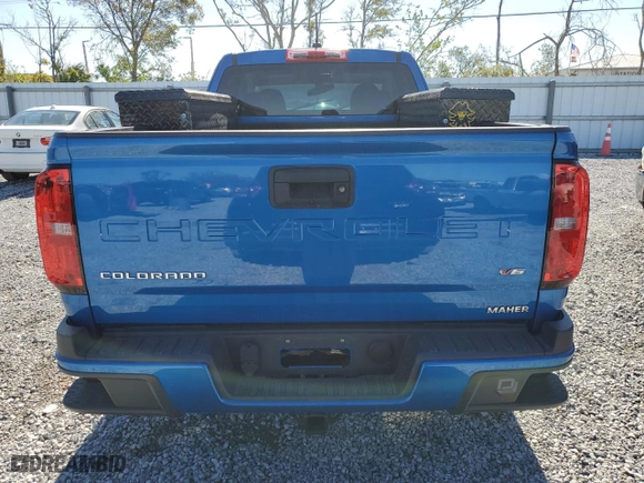 2022 Chevrolet Colorado 2WD LT with VIN 1GCHSCEN3N1104292, listed as a Copart auction lot 84904894 with 24,357 mi miles and Salvage Title. Bid and sale history available at carsss.com. Image 6.
