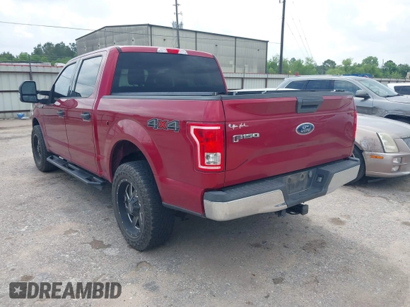 2017 Ford F-150 XL with VIN 1FTEW1EF1HKD11704, listed as a IAAI auction lot 42104633 with 105,104 mi miles. Bid and sale history available at carsss.com. Image 3.