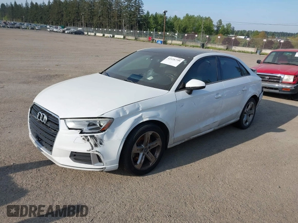 2017 Audi A3 Sedan Premium with VIN WAUAUGFF3H1037902, listed as a IAAI auction lot 42126759 with 155,425 mi miles. Bid and sale history available at carsss.com. Image 16.