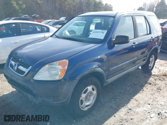 2002 Honda CR-V LX with VIN JHLRD68422C007140, listed as a IAAI auction lot 41093756 with 184,588 mi miles and . Bid and sale history available at carsss.com. Image 17.
