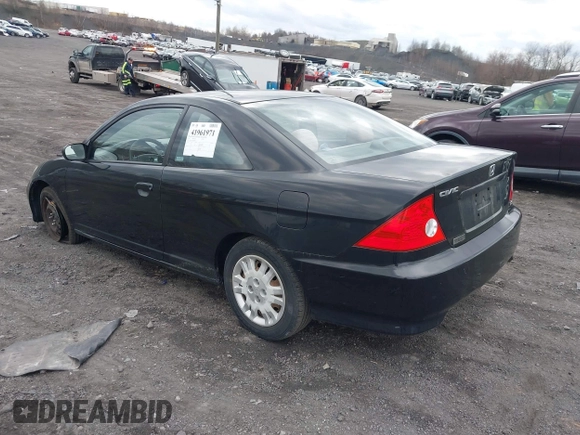 2005 Honda Civic Cpe LX with VIN 1HGEM22585L054068, listed as a IAAI auction lot 41961971 with 108,941 mi miles. Bid and sale history available at carsss.com. Image 3.