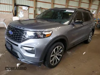 2022 Ford Explorer ST-Line z VIN 1FMSK8KH6NGA80354, wystawiony jako Copart lot #82803054 z przebiegiem 53 074 mil mil oraz Szkoda całkowita • Salvage title. Historia ofert i sprzedaży dostępna na DreamBid. Obrazek 1.