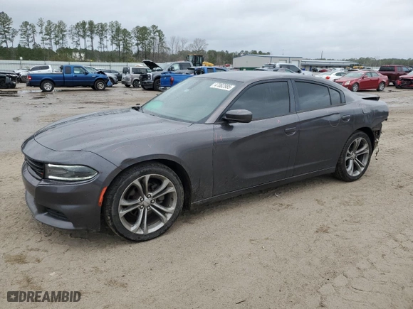 2016 Dodge Charger SXT with VIN 2C3CDXHG2GH186792, listed as a Copart auction lot 47082885 with 258,826 mi miles and Salvage Title. Bid and sale history available at carsss.com. Image 1.
