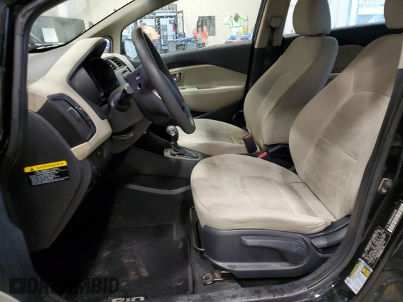 2012 Kia Rio LX with VIN KNADM5A36C6017394, listed as a Copart auction lot 54950815 with 121,300 mi miles and Clean Title. Bid and sale history available at DreamBid. Image 7.