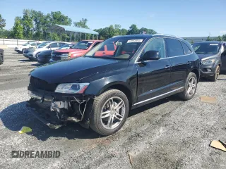 2015 Audi Q5 Premium Plus with VIN WA1LFAFP7FA118243, listed as a Copart auction lot 57663045 with 104,049 mi miles and Salvage title. Bid and sale history available at DreamBid. Image 1.