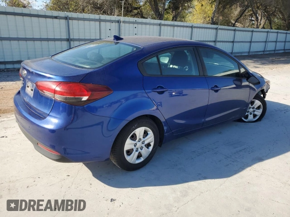 2017 Kia Forte LX with VIN 3KPFK4A70HE080863, listed as a Copart auction lot 85850544 with 37,688 mi miles and Salvage Title. Bid and sale history available at carsss.com. Image 3.
