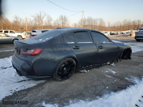 2023 BMW M3 Competition xDrive with VIN WBS43AY05PFP62243, listed as a Copart auction lot 41919185 with 0 mi miles and Salvage Title. Bid and sale history available at carsss.com. Image 3.