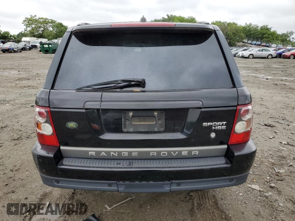 2006 Land Rover Range Rover Sport HSE with VIN SALSF25486A920825, listed as a Copart auction lot 58063625 with 218,694 mi miles and Salvage title. Bid and sale history available at DreamBid. Image 6.