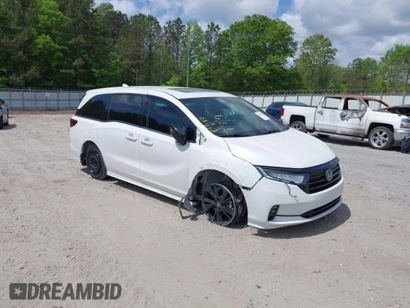 2024 Honda Odyssey Sport with VIN 5FNRL6H78RB064563, listed as a IAAI auction lot 42071907 with 7,628 mi miles and . Bid and sale history available at DreamBid. Image 1.