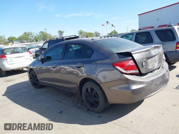 2015 Honda Civic Sedan LX with VIN 19XFB2F55FE075943, listed as a IAAI auction lot 41830699 with 199,838 mi miles. Bid and sale history available at carsss.com. Image 14.