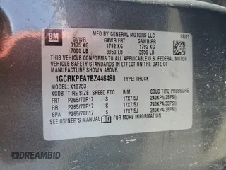 2011 Chevrolet Silverado 1500 Work Truck with VIN 1GCRKPEA7BZ446480, listed as a Copart auction lot 80889684 with 118,737 mi miles and Clean Title. Bid and sale history available at DreamBid. Image 12.