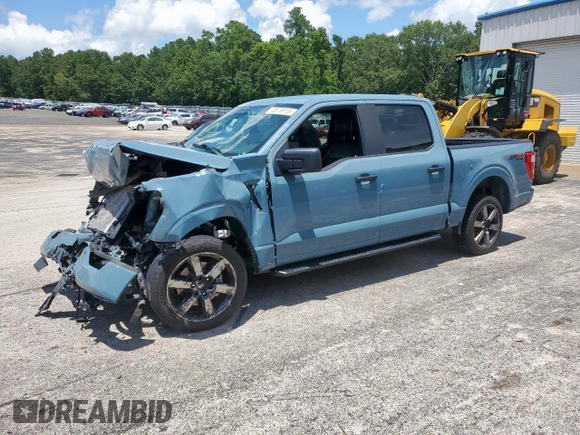 2023 Ford F-150 XL with VIN 1FTEW1CP7PKD02399, listed as a Copart auction lot 60738155 with 23,059 mi miles and Salvage title. Bid and sale history available at DreamBid. Image 1.