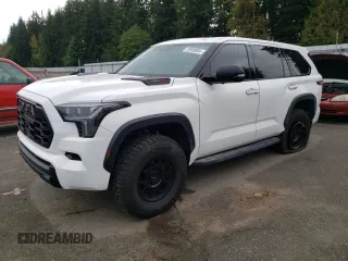 2023 Toyota Sequoia SR5 with VIN 7SVAAABA6PX013064, listed as a Copart auction lot 72990084 with 12,342 mi miles and Salvage Title. Bid and sale history available at carsss.com. Image 1.