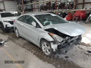 2013 Hyundai Elantra Coupe GS with VIN KMHDH6AE6DU005981, listed as a IAAI auction lot 41560050 with 1 mi miles. Bid and sale history available at carsss.com. Image 1.