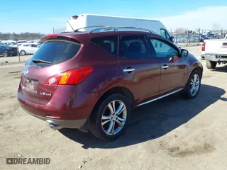 2009 Nissan Murano SL with VIN JN8AZ18W69W141842, listed as a IAAI auction lot 41771894 with 180,611 mi miles. Bid and sale history available at carsss.com. Image 4.