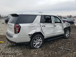 2021 Chevrolet Tahoe High Country with VIN 1GNSKTKL6MR394950, listed as a Copart auction lot 83181434 with 57,761 mi miles and Salvage Title. Bid and sale history available at carsss.com. Image 3.