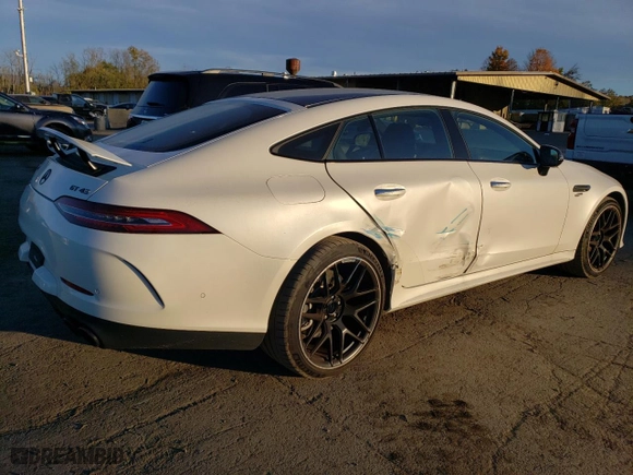 2022 Mercedes-Benz AMG GT with VIN W1K7X5KB1NA050211, listed as a Copart auction lot 75323454 with 13,318 mi miles and Salvage Title. Bid and sale history available at carsss.com. Image 3.
