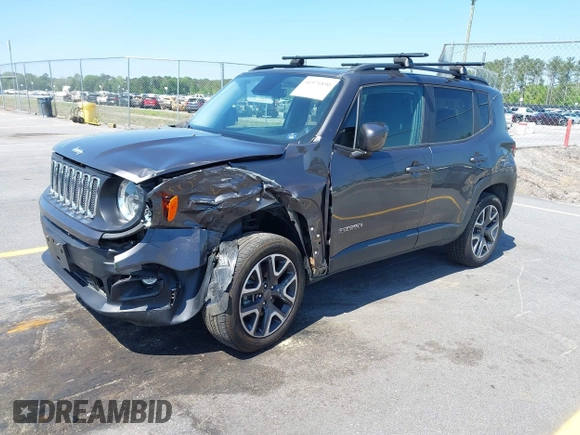 2017 Jeep Renegade Latitude with VIN ZACCJBBB1HPG02268, listed as a IAAI auction lot 41971890 with 69,806 mi miles. Bid and sale history available at carsss.com. Image 2.