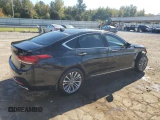 2017 Genesis G80 3.8L with VIN KMHGN4JE1HU177500, listed as a Copart auction lot 77677274 with 114,561 mi miles and Salvage Title. Bid and sale history available at carsss.com. Image 3.