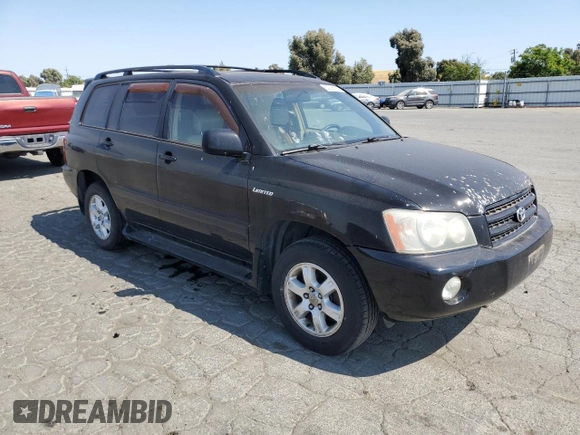 2001 Toyota Highlander with VIN JTEHF21AX10007944, listed as a Copart auction lot 60095505 with 296,404 mi miles and Clean title. Bid and sale history available at DreamBid. Image 4.