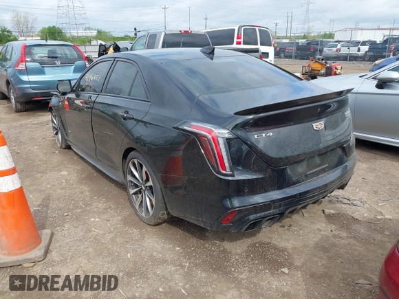 2023 Cadillac CT4-V Blackwing with VIN 1G6DL5RP9P0410802, listed as a IAAI auction lot 42038982 with 21,257 mi miles and . Bid and sale history available at DreamBid. Image 3.