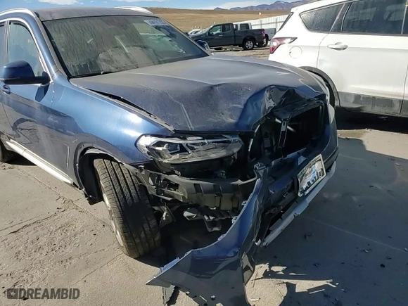 2024 BMW X3 xDrive30i with VIN 5UX53DP06R9W59797, listed as a Copart auction lot 44191235 with 0 mi miles and Salvage Title. Bid and sale history available at carsss.com. Image 11.