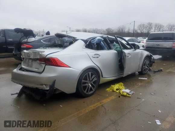 2019 Lexus IS with VIN JTHBA1D26K5097345, listed as a Copart auction lot 89060875 with 0 mi miles and Non Repairable. Bid and sale history available at carsss.com. Image 3.