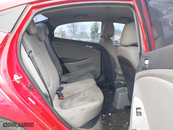 2015 Hyundai Accent GLS with VIN KMHCT4AE6FU851075, listed as a IAAI auction lot 41868391 with 90,523 mi miles. Bid and sale history available at carsss.com. Image 8.