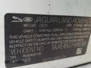 2017 Jaguar XE 25t Prestige with VIN SAJAE4BG7HA965369, listed as a Copart auction lot 43836745 with 100,231 mi miles and Salvage Title. Bid and sale history available at carsss.com. Image 13.
