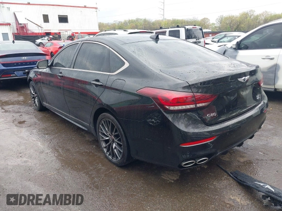 2018 Genesis G80 Sport with VIN KMHGN4JB2JU228949, listed as a IAAI auction lot 41996505 with 102,286 mi miles and . Bid and sale history available at DreamBid. Image 3.