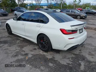 2021 BMW 3 Series M340i xDrive with VIN 3MW5U9J03M8B94898, listed as a IAAI auction lot 41611425 with 38,614 mi miles. Bid and sale history available at carsss.com. Image 3.