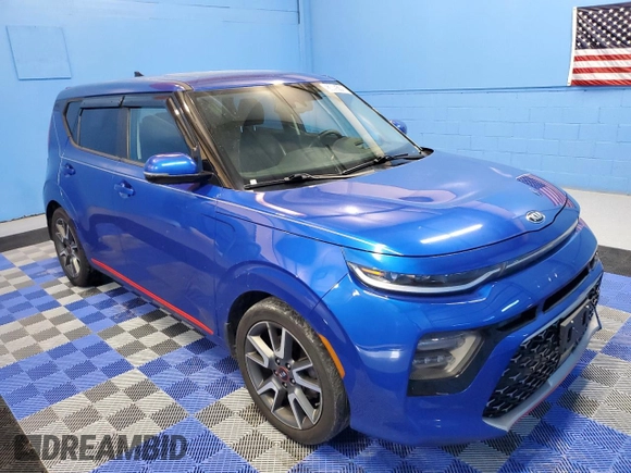 2021 Kia Soul Turbo with VIN KNDJ53AF0M7741062, listed as a Copart auction lot 53095145 with 58,367 mi miles and Clean Title. Bid and sale history available at DreamBid. Image 4.